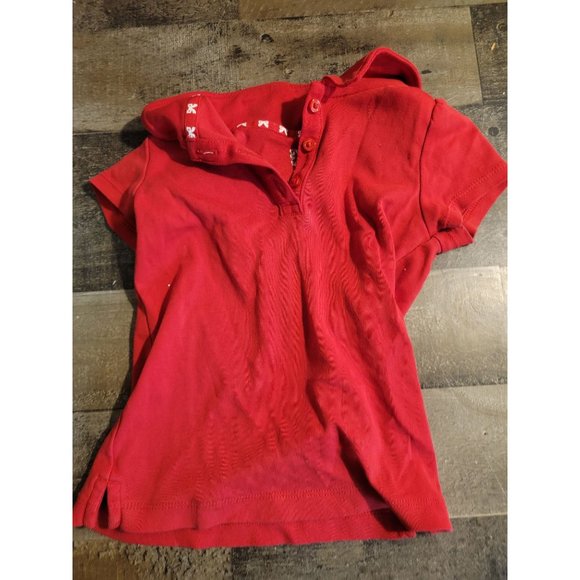 Red youth quarter button up shirt - Picture 2 of 4